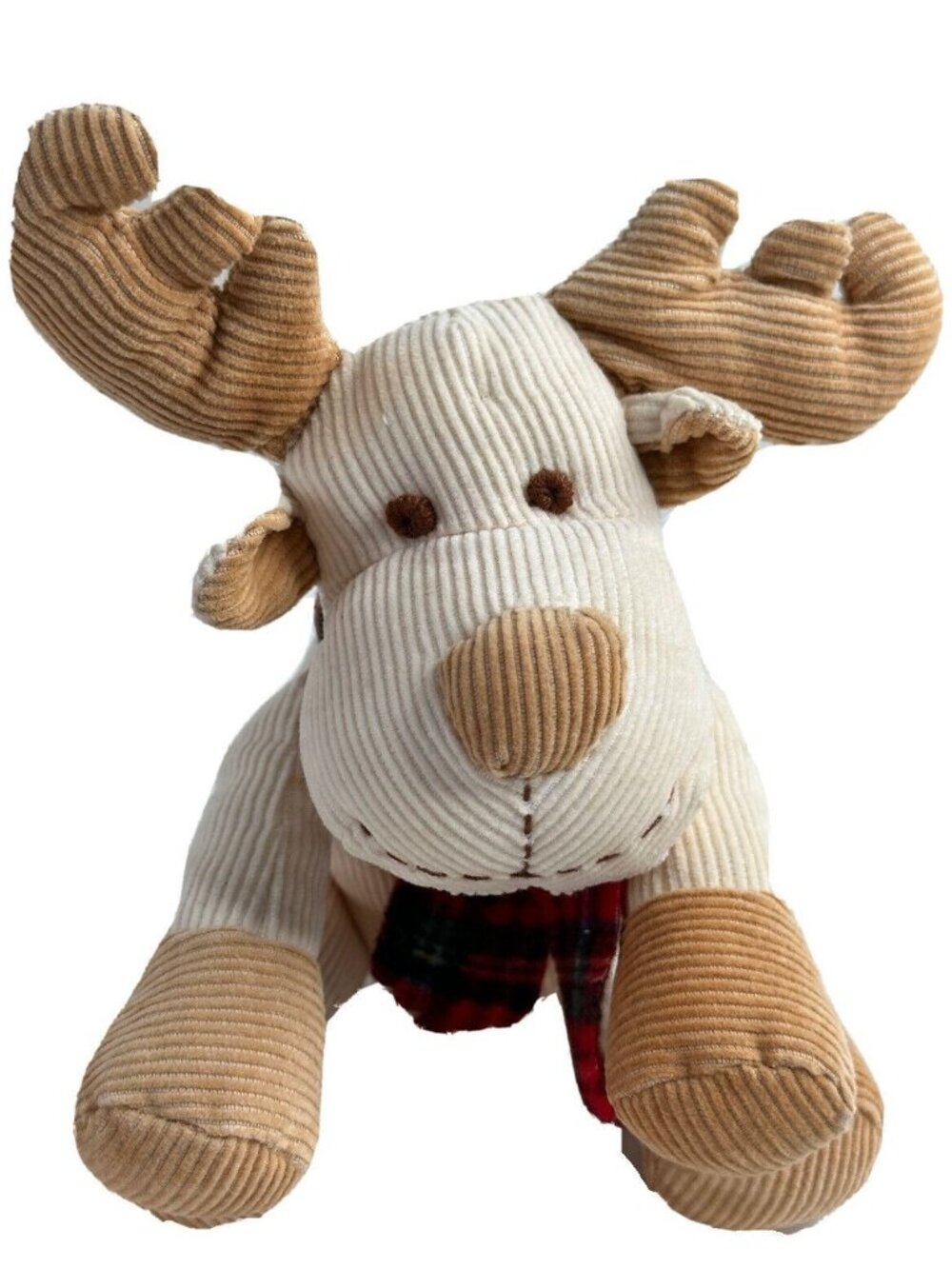 Moose Corduroy Scarf Holiday Plush Stuffed Animal Baby Gift Shower Kids Small